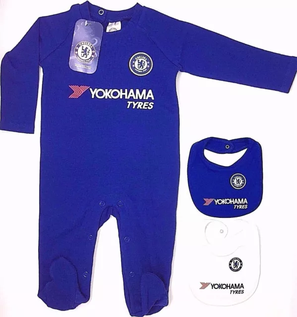 Chelsea FC Babys Kinderwagen Schlafanzug Baby Grow Körper Strampler 0-18 Monate