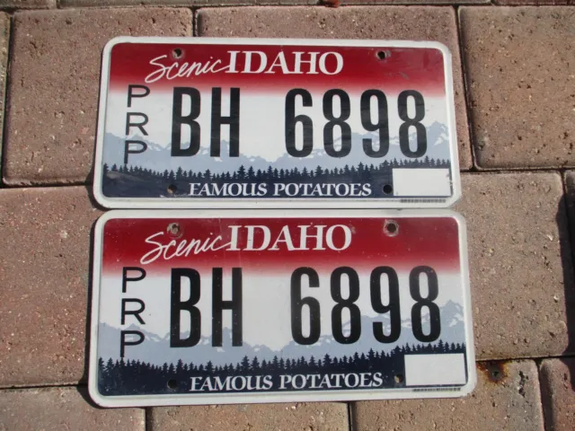 Idaho PRP  license plate  pair  #  BH  6898