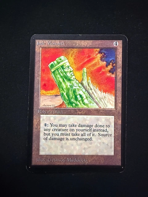 MTG アルファ Alpha - Jade Monolith　サインド MAGIC THE GATHERING: Alpha Jade Monolith MTG Alpha $137.53