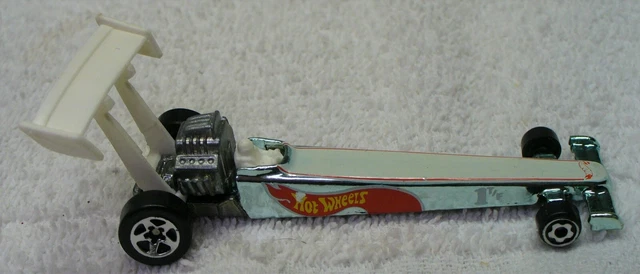 1992 HOT WHEELS 1/64 Diecast White & Chrome Tp Fuel Dragster 1T/F-Malaysia-LN