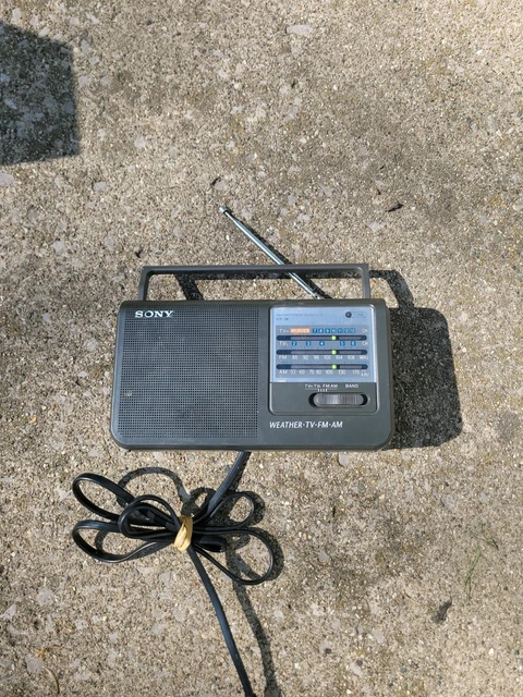 Sony ICF-36 Radio 4 Band Weather TV AM/FM Black Tested Works Great