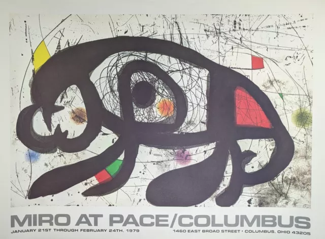 Joan Miró, Ausstellungsplakat At Pace / Columbus, Offsetdruck, 1979