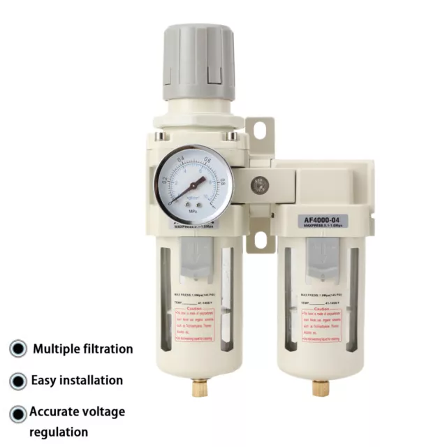 Luftdruckregler Kompressor Filterventil Manometer Luftdruckregler 1/2 Zoll NPT