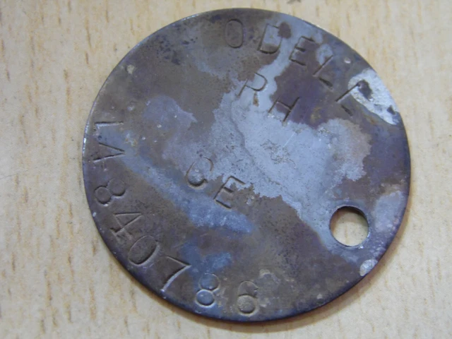 WW2 RELIC DOGTAG ww2 RAC RTR Recce Replacement from GSC - O'DELL 786 £ ...
