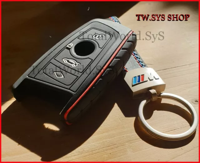 Silicone Fob Key Case Cover for BMW F10 F20 F30 ☆ For 4 Buttons ☆ + Keyring ☆