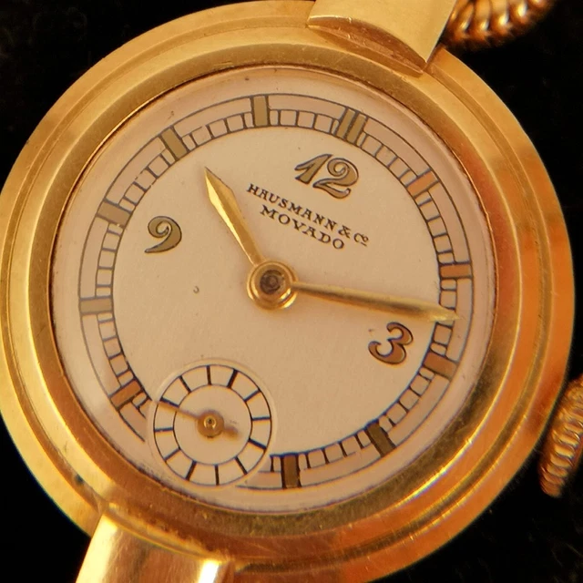 Movado Vintage Lady Dress Watch Full Gold By Hausmann Original Box