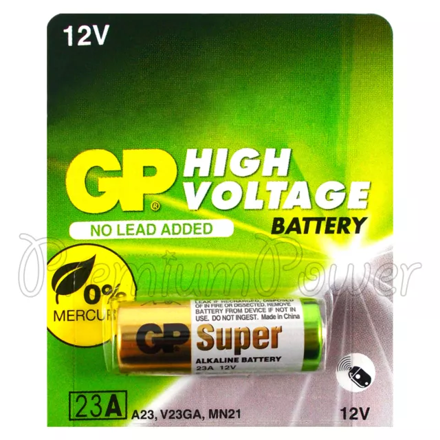 1 X Gp 23A Alcaline Super Batterie 12V MN21 A23 E23A V23GA 3LR50 LRV08 VR22 K23A
