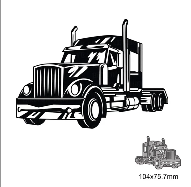 Lorry Cuting TRUCK LORRY ARTIC metal cutting die cutter card making craft shapes £3. ...