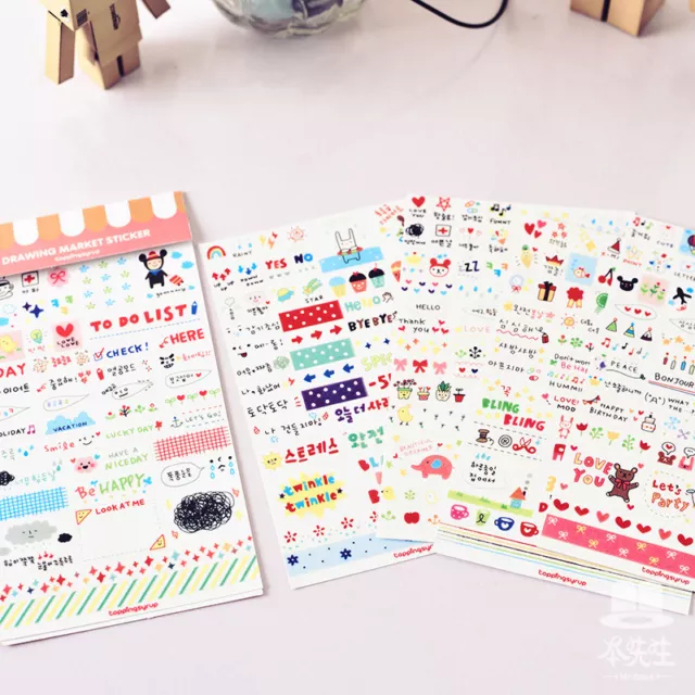 6PCS Calendar Paper Sticker For Scrapbooking DIY Diary Planner Decor  Fashion 3