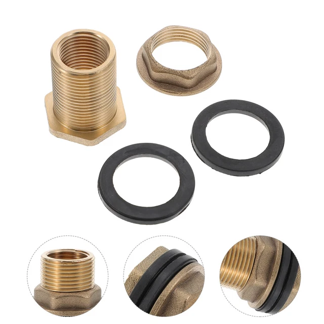 CONNECTEUR DE RÉSERVOIR D'eau Laiton Raccord Cloison Conduite Tuyau EUR