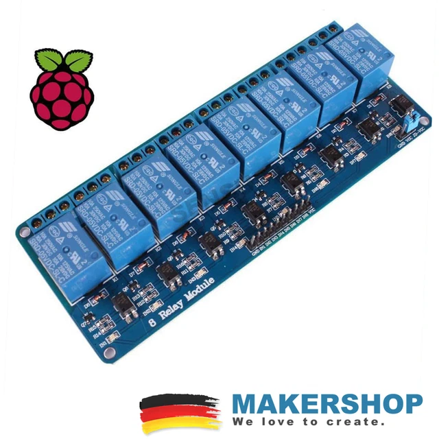 8 CHANNEL RELAY Module Card 5V/230V Optocoupler Arduino Raspberry Pi £8 ...
