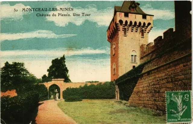 CPA AK MONTCEAU-les-MINES - Chateau du Plessis Une Tour (437602)