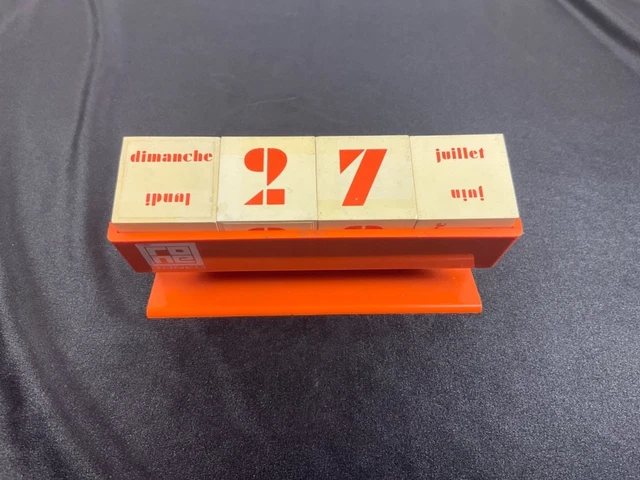 Calendrier Manuel Vintage Années 70 - Bonhomme Orange Kitsch - Plastique
