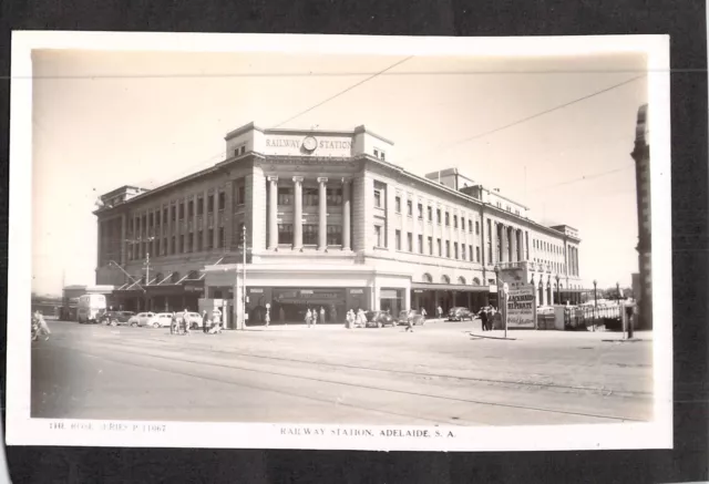 C4772 Australia SA Adelaide Railway Station #11067 vintage Rose Series postcard