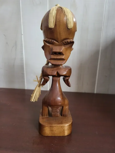 Hand Carved Tiki Milo Wood Hawaiian God Lono God of Agriculture Fertility Peace