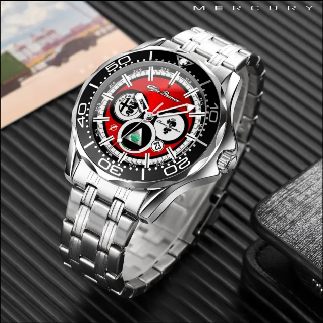 Orologio da Polso Sportivo in Acciaio da Uomo Fan Accessori Alfa Romeo QV GTAm 3