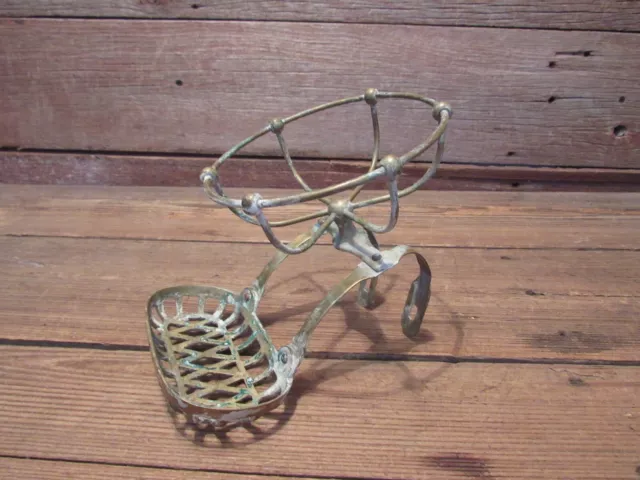Antique RARE Brass Crafters Style Brass Soap Holder Basket - For Clawfoot Tub!