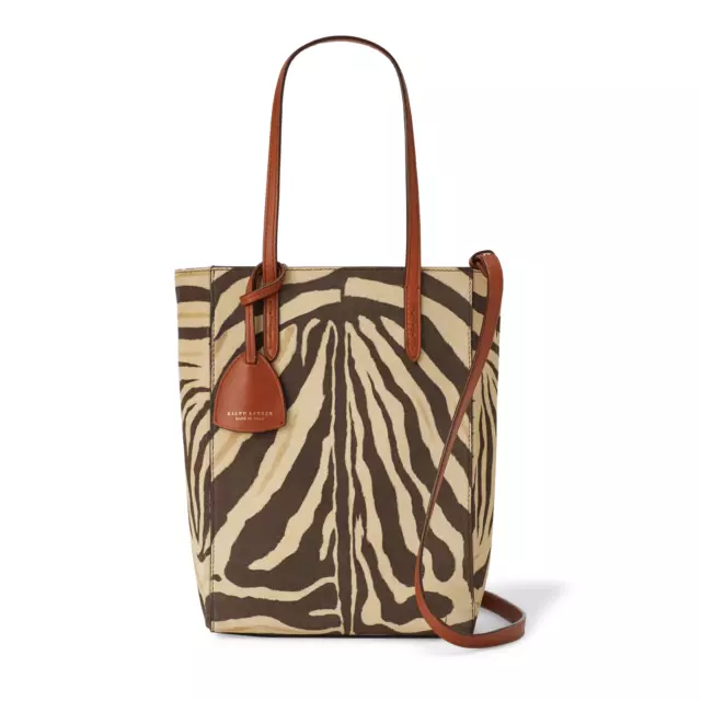 Ralph Lauren Purple Label Collection Zebra Suede Leather Mini Modern Tote Bag