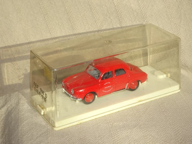 Solido - renault dauphine, voiture pompier 1/43 - service incendie departemental, voiture automobile - Modélisme