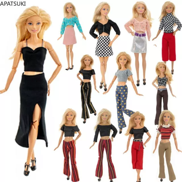 Fashion Clothes Set for 11.5" Doll Outfits 1/6 Accessories Crop Top Shirt Skirts