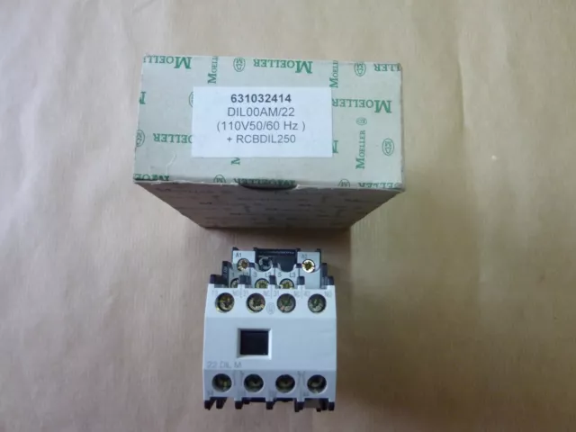 Moeller DIL00AM/22 Contactor 110V 50 / 60Hz & RCBDIL250 Suppressor