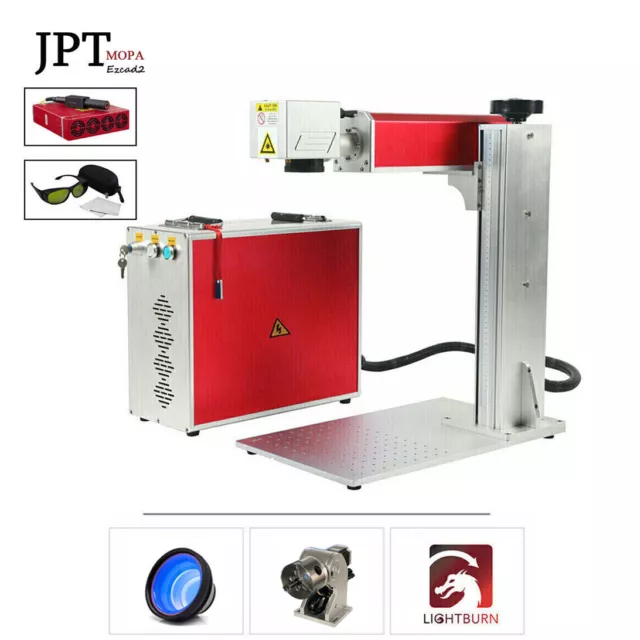 JPT MOPA Fiber Laser Engraver Color Marking Machine Laser 100W Optional Lenses