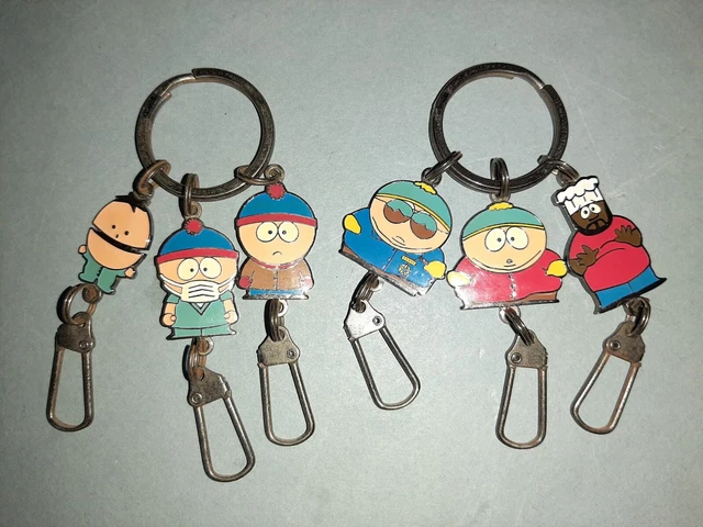 RARE ! LOT de 2 Porte-clés SOUTH PARK Avec Personnages - Comedy Central Keyrings
