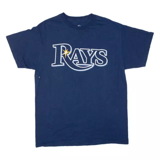 MAJESTIC Tampa Bay Rays Herren-T-Shirt blau kurzärmelig USA L