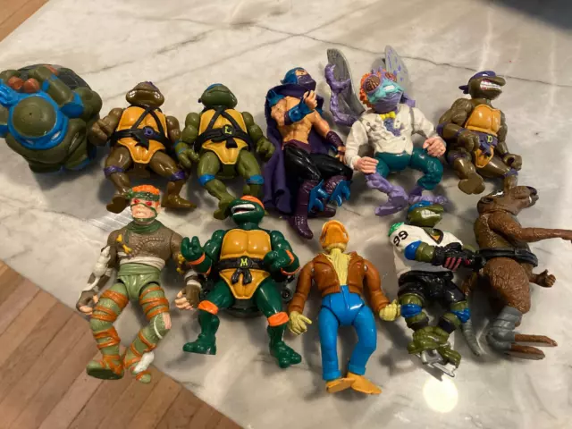 '88 USED ORIGINAL vintage teenage mutant ninja turtles figures lot TMNT READ ALL