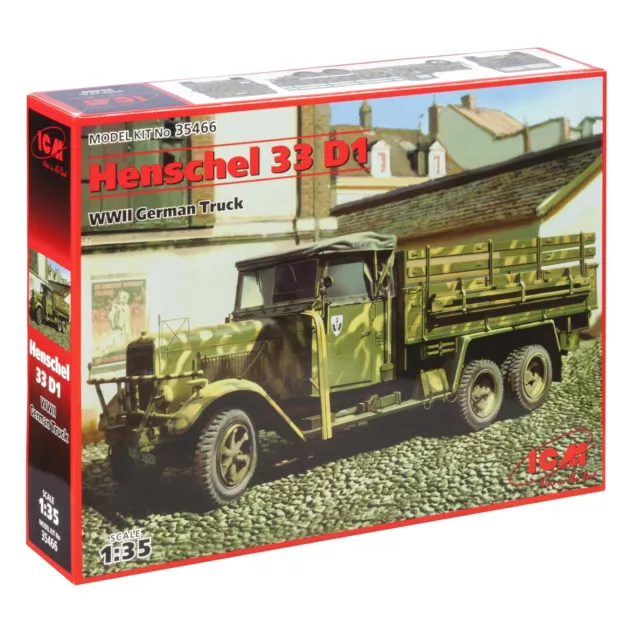 ICM 35466 Plastic model kit Scale 1:35 Henschel 33D1 WWII German army truck