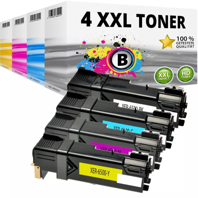 4x XXL Toner Kartusche für Xerox Phaser 6500 WorkCentre WC 6505DN 6505N SET