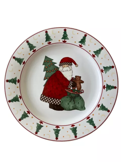 Vintage 90s Serving Platter Sakura MAGIC OF SANTA by Debbie Mumm