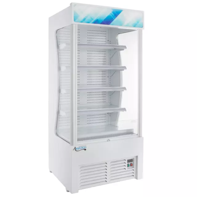 36" White Refrigerated Air Curtain Merchandiser