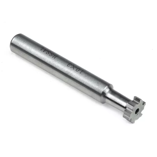 Tige Coupeur Fente en T Outil Gravure HSS Fraisage 10mm 3mm 6 Cannelure Utile