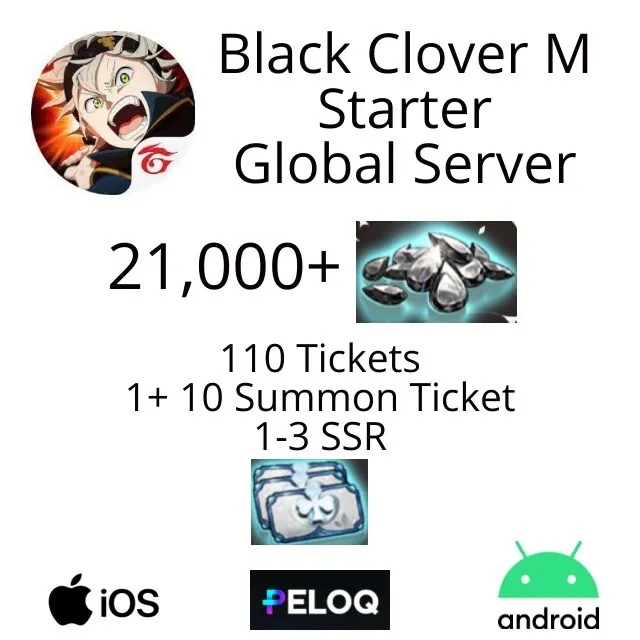 💎Black Clover M – STARTER – Global Server - Black Asta💎
