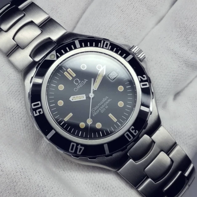 Omega Seamaster Professional 200m Data Quarzo Orologio da Uomo Autentico Lavoro