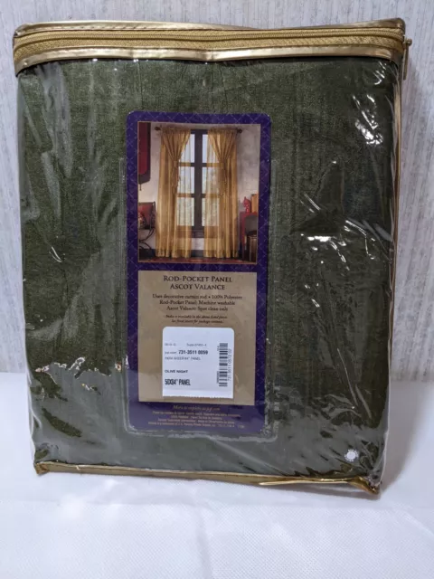 JCPenney Artesia Rod Pocket Panel Curtain 84" Long Olive Night