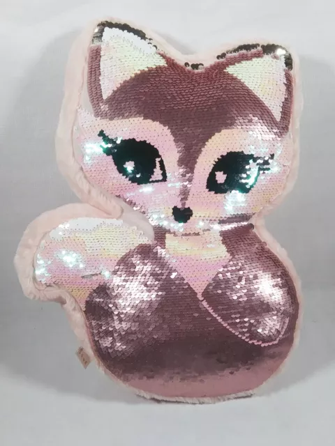 Almohada abatible lentejuela rosa de felpa 15" San Valentín