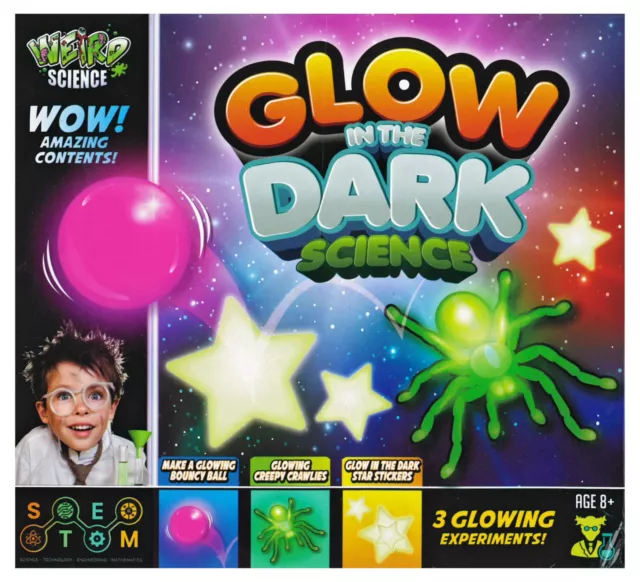 Glow in the Dark Weird Science Set Glühendes Experiment Aktivität Chemie Kit