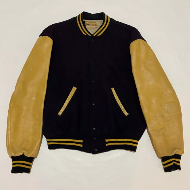 VINTAGE 70S NOTRE Dame Blank Varsity Letterman Jacket Mens Sz Large ...