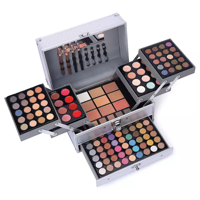 Kit de Maquillaje Para Profesional Sombras Brillo Rubor Brochas Mujer