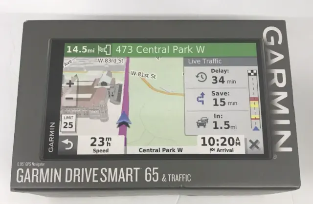 Garmin DriveSmart 65LMT 6.95" Auto GPS With Lifetime NA Mapping 010-02038-02