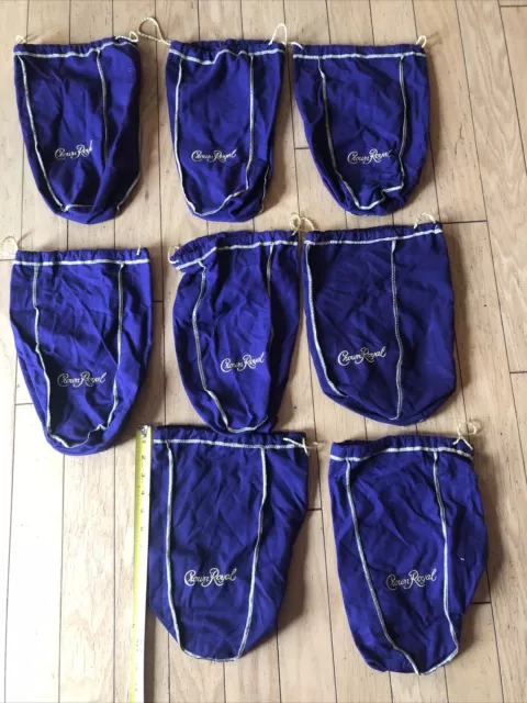Lot of 9 Crown Royal 1.75L Extra Large XL Purple Drawstring Bags 13 x 9 Big Size