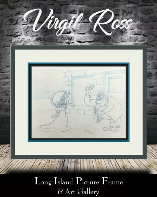 Bugs Bunny and Gentleman Virgil Ross Original Signed Concept Production Drawing