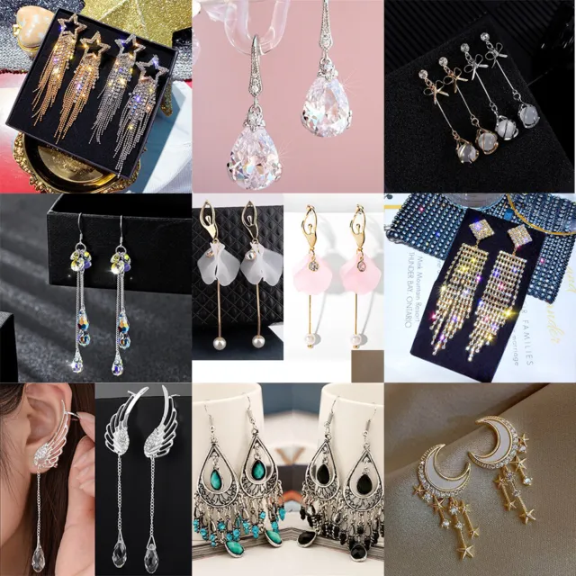 Gorgeous 925 Silver Angel Wings Earring Women Cubic Zirconia Jewelry A Pair/set