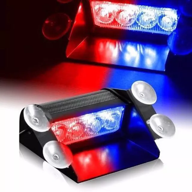 LED BLAULICHT BLITZLICHT Frontblitzer USA Police Strobo PACE CAR rot/blau  EUR 19,89 - PicClick DE