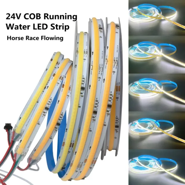 DC24V COB Running Water Flowing LED Strip Lights WS2811 IC Horse Race Sequential