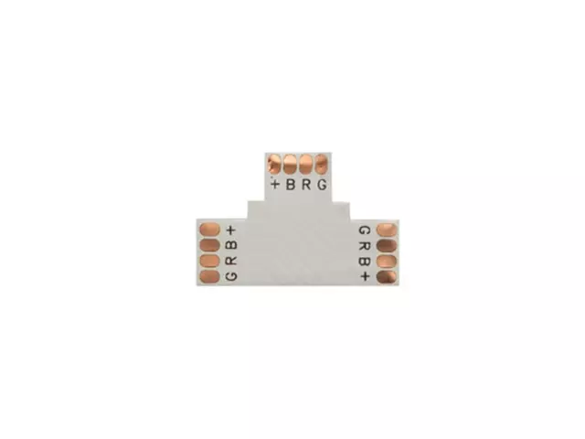 Connecteur Pcb Flexible Forme En + Pour Ruban Led Puissance 4 Amperes 2 Contacts