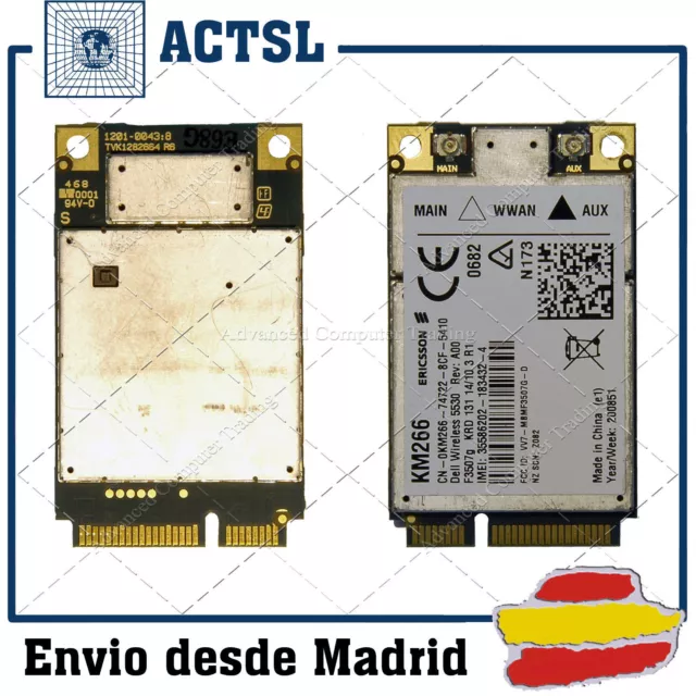 Tarjeta WWAN Ericsson KM266 Dell Precision M2400 M4400 M4600 M6600 vostro 1520