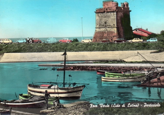 Due Cartoline Latina Foce Verde Viagg.1961/1966